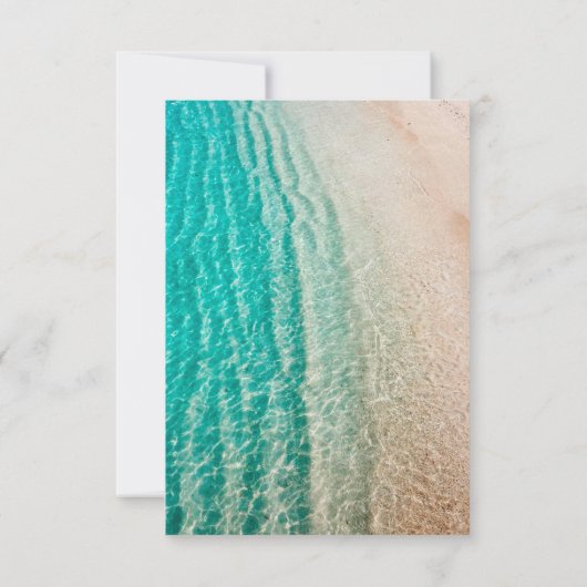 Hochzeit in Urlaubsort Qr RSVP Karte (Rückseite)