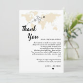 Hochzeit in Urlaubsort Raten Tabelle danke Karte (Stehend Vorderseite)