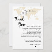 Hochzeit in Urlaubsort Raten Tabelle danke Karte (Vorderseite)