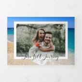 Hochzeit in Urlaubsort Rhodes Griechenland Ticket Dreifach Gefaltete Einladung (Cover)