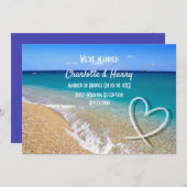 Hochzeit in Urlaubsort Rhodes Griechenland Ticket Einladung (Vorne/Hinten)