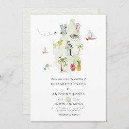 Hochzeit in Urlaubsort Saint Lucia Einladung