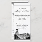 Hochzeit in Urlaubsort San Francisco Programm (Vorne/Hinten)