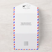 Hochzeit in Urlaubsort Santorini Griechenland Luft All In One Einladung (Außenbereich)