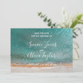 Hochzeit in Urlaubsort Save the Date (Stehend Vorderseite)