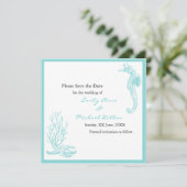 Hochzeit in Urlaubsort Save the Date (Stehend Vorderseite)
