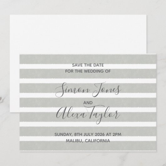 Hochzeit in Urlaubsort Save the Date (Vorne/Hinten)