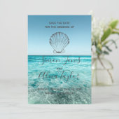 Hochzeit in Urlaubsort Save the Date (Stehend Vorderseite)