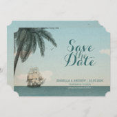 Hochzeit in Urlaubsort Save the Date (Vorne/Hinten)
