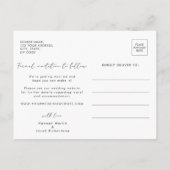 Hochzeit in Urlaubsort Save the Date Ankündigungspostkarte (Rückseite)