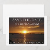 Hochzeit in Urlaubsort Save the Date. Date (Vorne/Hinten)