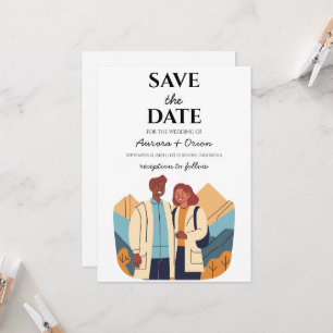 Hochzeit in Urlaubsort Save the Date Einladung