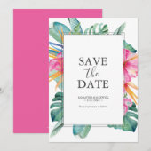 Hochzeit in Urlaubsort Save the Date Einladung (Vorne/Hinten)