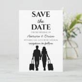 Hochzeit in Urlaubsort Save the Date Einladung (Stehend Vorderseite)