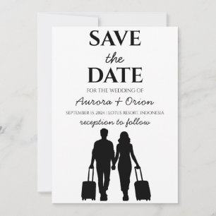 Hochzeit in Urlaubsort Save the Date Einladung