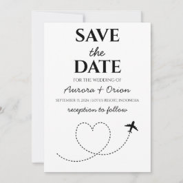 Hochzeit in Urlaubsort Save the Date Einladung