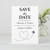 Hochzeit in Urlaubsort Save the Date Einladung (Stehend Vorderseite)