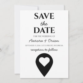 Hochzeit in Urlaubsort Save the Date Einladung