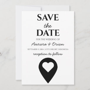 Hochzeit in Urlaubsort Save the Date Einladung
