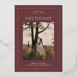 Hochzeit in Urlaubsort Save the Date Folieneinladung