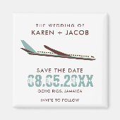 Hochzeit in Urlaubsort Save the Date Magnet (Vorne)