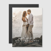 Hochzeit in Urlaubsort Save the Date Magnetkarte (Vorne/Hinten)