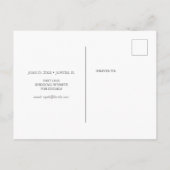 Hochzeit in Urlaubsort Save the Date Postkarte (Rückseite)