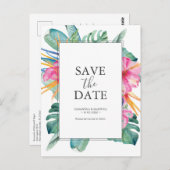 Hochzeit in Urlaubsort Save the Date Postkarten (Vorne/Hinten)