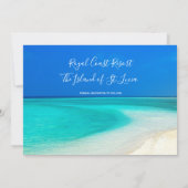 Hochzeit in Urlaubsort Save the Date Strand Einladung (Rückseite)