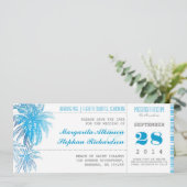 Hochzeit in Urlaubsort Save the Date Tickets Pass (Stehend Vorderseite)