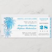 Hochzeit in Urlaubsort Save the Date Tickets Pass (Vorderseite)