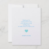 Hochzeit in Urlaubsort Seepferd Begrüßungskarte Dankeskarte (Rückseite)