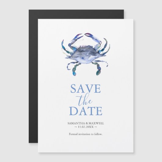 Hochzeit in Urlaubsort Speichern der Datumsmagnete Magneteinladung (Vorne/Hinten)