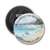 Hochzeit in Urlaubsort Summer Beach VIP Gast Flaschenöffner (Vorderseite)