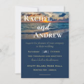 Hochzeit in Urlaubsort Sunny Skies Einladung Hochz (Vorderseite)