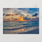 Hochzeit in Urlaubsort Sunny Skies Wedding Menu Begleitkarte (Rückseite)