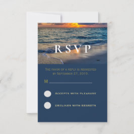 Hochzeit in Urlaubsort Sunny Skies Wedding RSVP Ca Karte