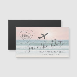 Hochzeit in Urlaubsort Sunset Rett Date Magnet