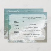 Hochzeit in Urlaubsort Ticket Einladung UAWG (Vorne/Hinten)