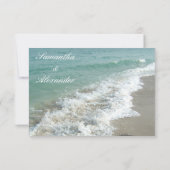 Hochzeit in Urlaubsort Ticket Kleine UAWG RSVP Karte (Rückseite)