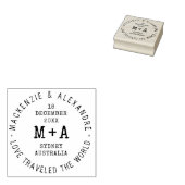 Hochzeit in Urlaubsort Travel Theme Custom Passpor Gummistempel (Stempel)