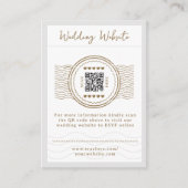 Hochzeit in Urlaubsort Travel Theme QR Code Foto Begleitkarte (Vorderseite)