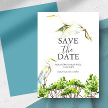 Hochzeit in Urlaubsort Tropenvogel Save the Date