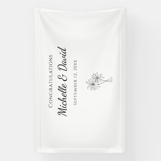 Hochzeit in Urlaubsort Tropical Palm Trees Elegant Banner (Vertikal)