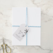 Hochzeit in Urlaubsort Tropischer Palmenhain Geschenkanhänger (Mit Garn)