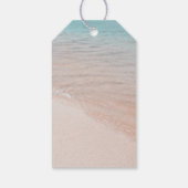 Hochzeit in Urlaubsort Tropischer Strand Geschenkanhänger (Rückseite)