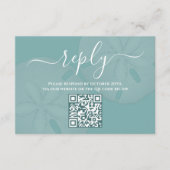 Hochzeit in Urlaubsort Türkis Blue Antwort Begleitkarte (Vorderseite)