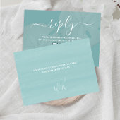 Hochzeit in Urlaubsort Türkis Blue Antwort Begleitkarte