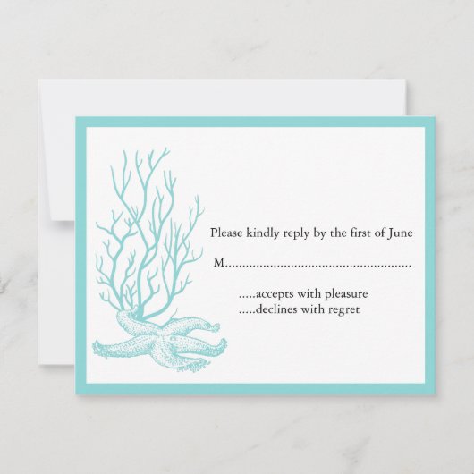 Hochzeit in Urlaubsort UAWG RSVP Karte (Vorderseite)