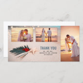 Hochzeit in Urlaubsort Vielen Dank Dankeskarte (Vorne/Hinten)